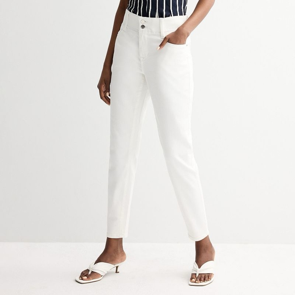 Nine West Women's Crisp White Ankle Jeans